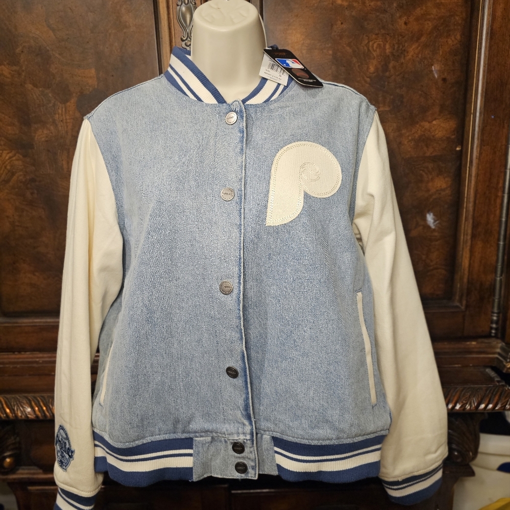 Phillies Women Jean Jacket Brand New with tags